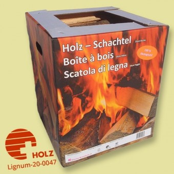 Schachtel mit Buchenbrennholz 25 kg